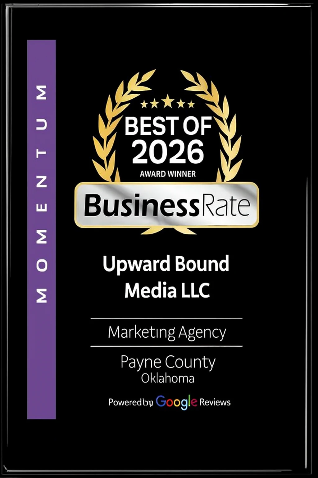 Best of 2026 Payne County Marketing Agency - BusinessRate Award